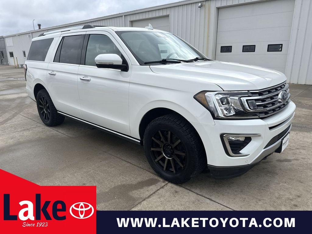 2021 Ford Expedition MAX Limited in White — front three-quarter view