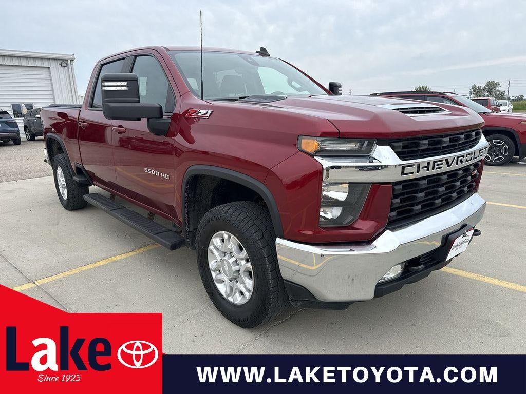 2020 Chevrolet Silverado LT in Cajun Red Tintcoat — front three-quarter view