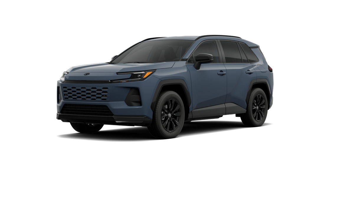 2026 Toyota RAV4 SE in Storm Cloud — front three-quarter view