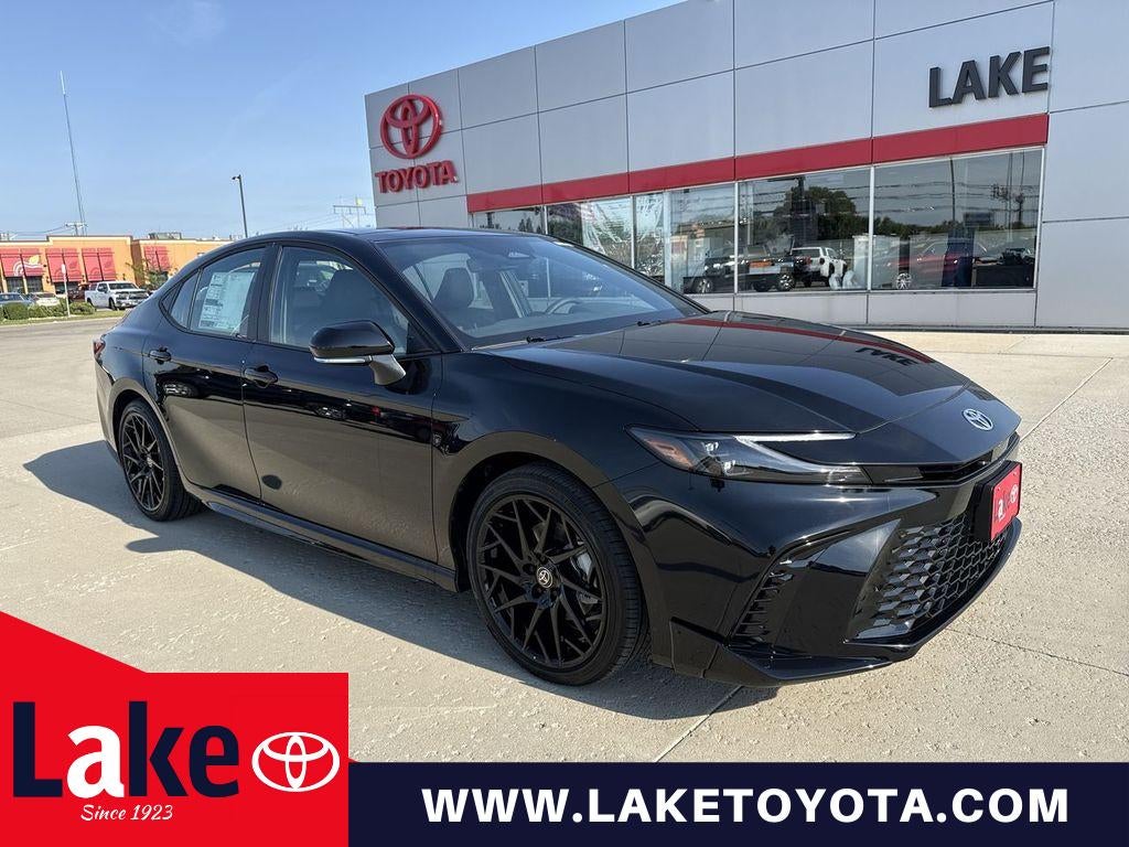 2026 Toyota Camry XSE in Midnight Black Metallic — front three-quarter view