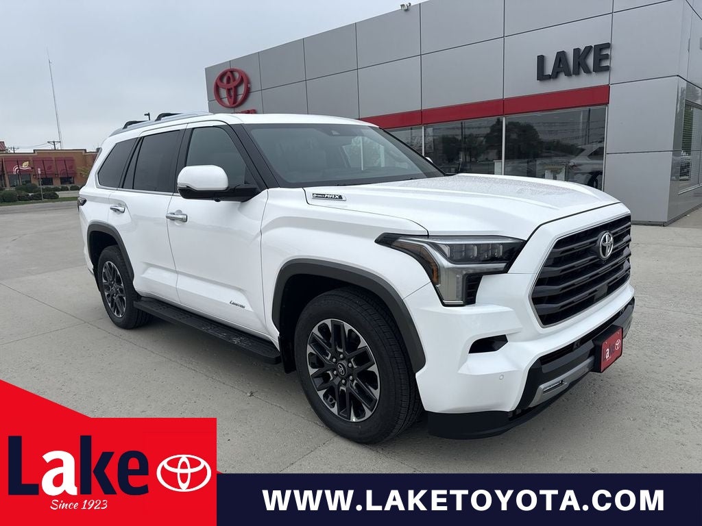 2026 Toyota Sequoia Limited in Ice Cap — front three-quarter view